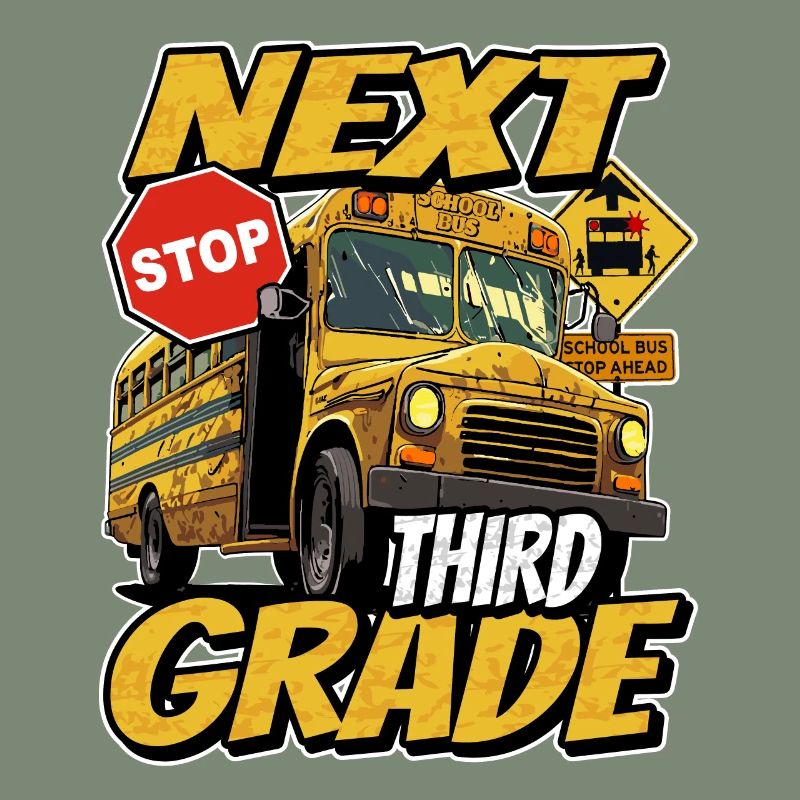 Next stop: Third 3rd grade - school bus