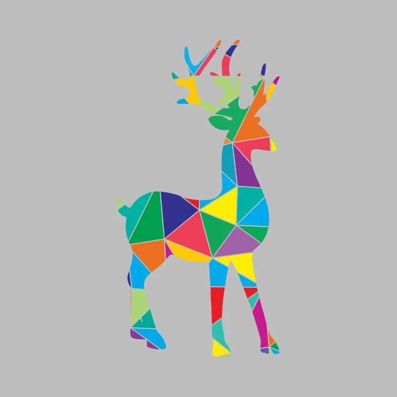 Low Poly Deer Geometry Polygon Deer