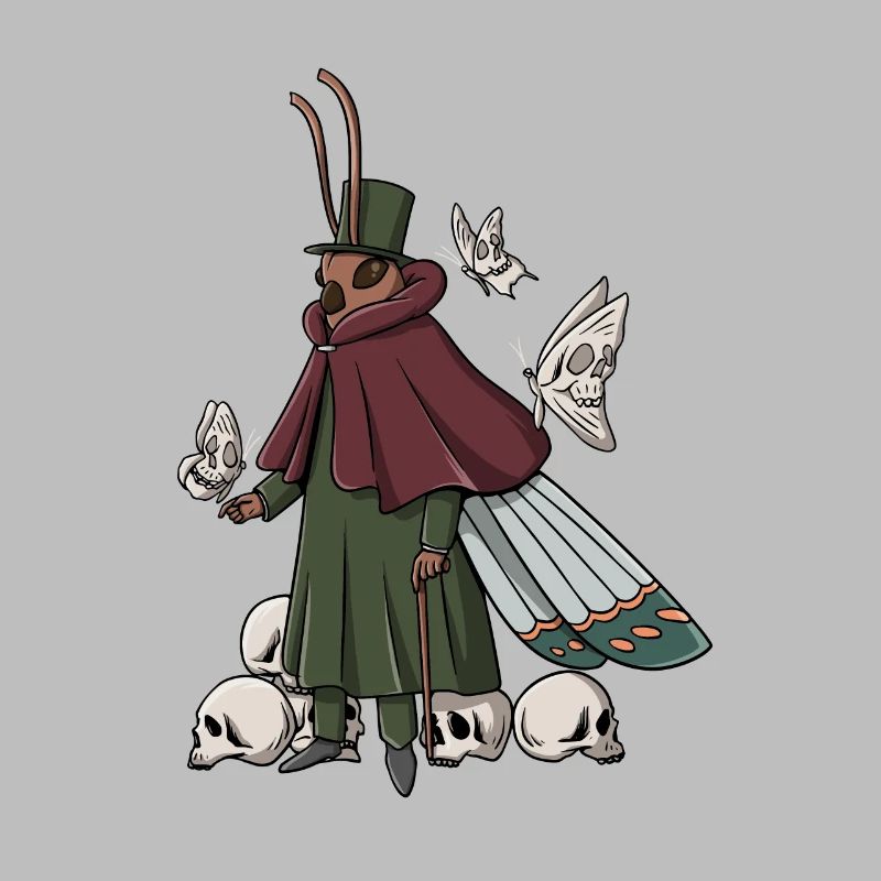 Emo Gothic Papillon Graphique