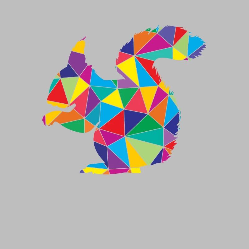 Low Poly Eichhörnchen Geometrie Eichhörnchen