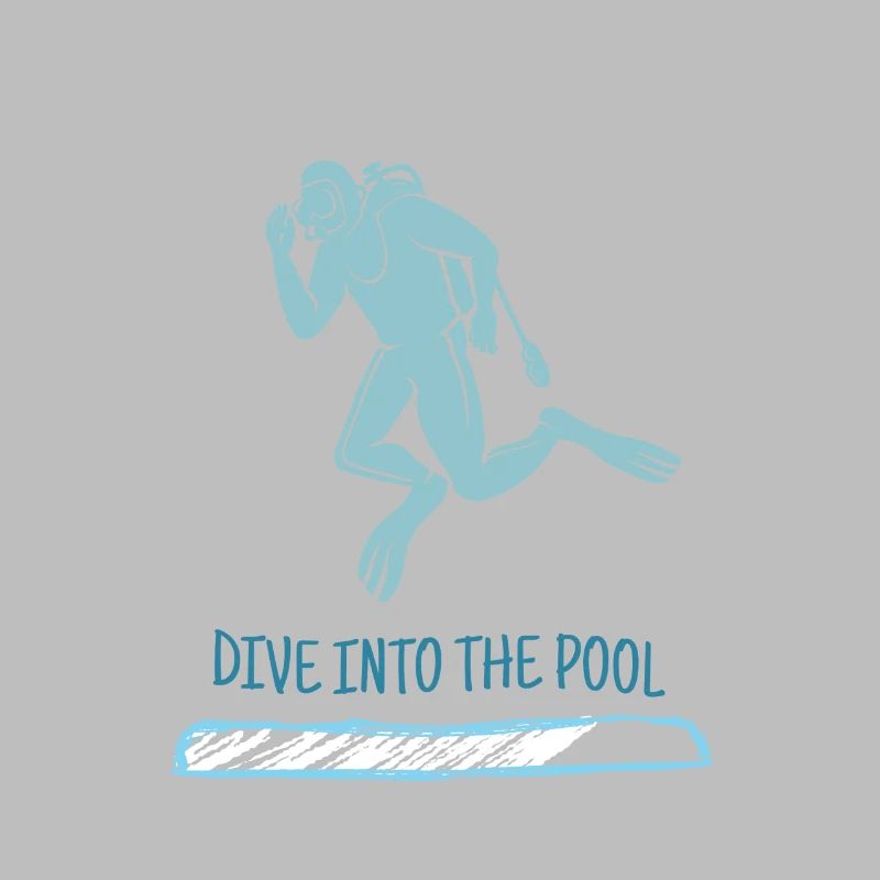 Dive Into The Pool Retro Diver Designs Present