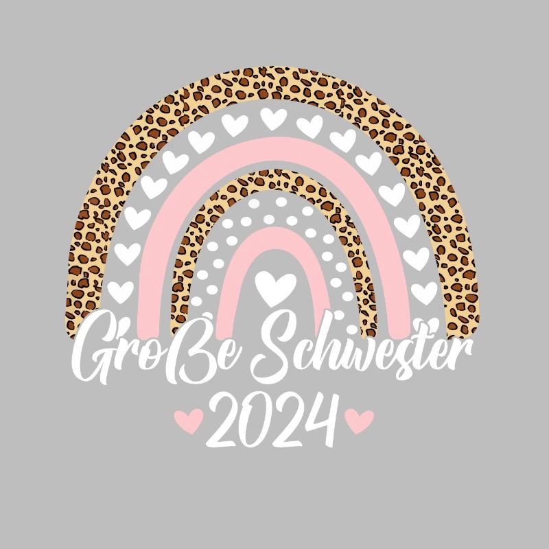 Große Schwester 2024 Boho Regenbogen Design