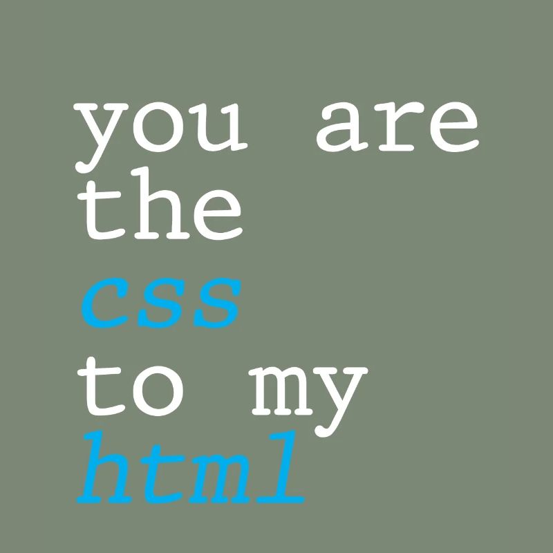 Vous êtes le CSS à mon HTML 4