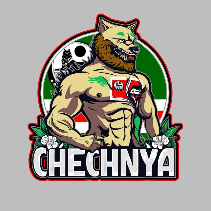 chechen borz, Chechnya Flag, chechen flag, chechen