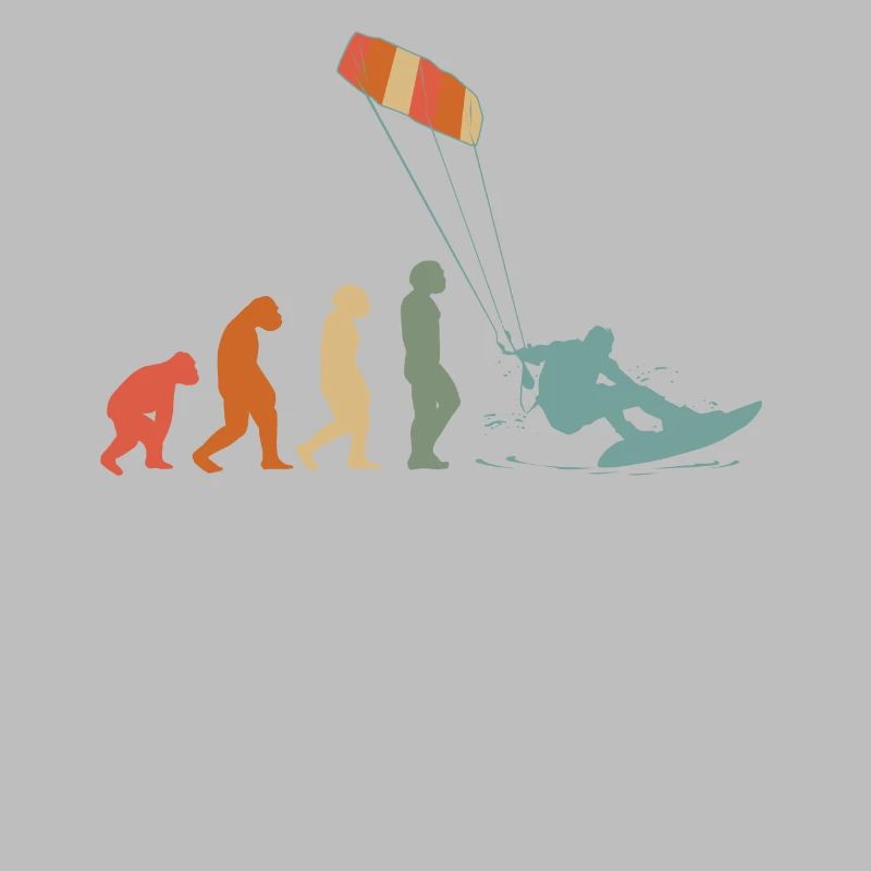 Kitesurf Kiteboard Kitesurfing Vintage Evolution