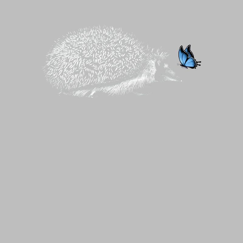 Hérisson avec papillon