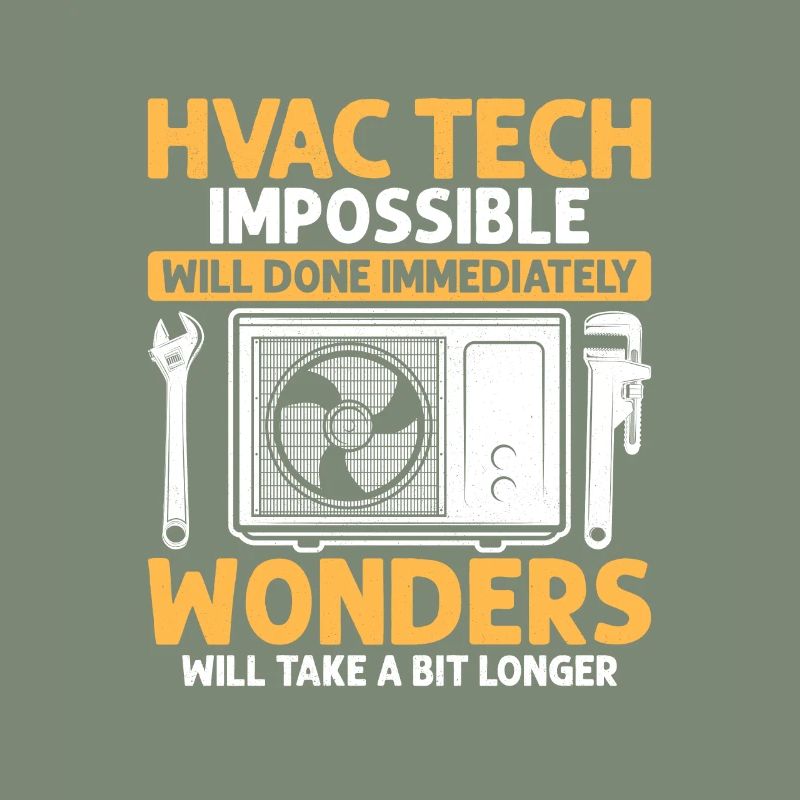 HVAC Tech Impossible Will Done Installer Technicia