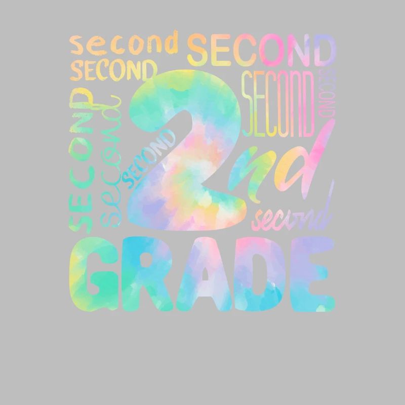 Tie Dye 2nd Grade Second Typography Team Student