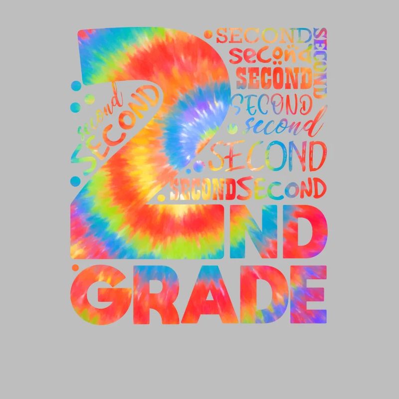 Tie Dye 2nd Grade Typography Team Second Grade