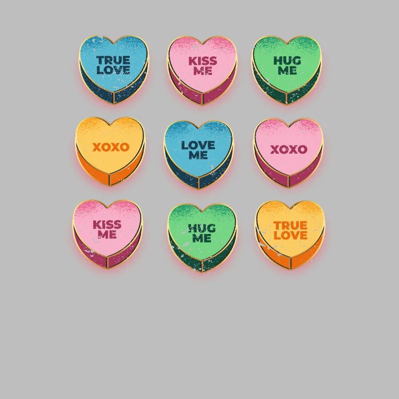 Joyeuse Saint-Valentin Candy Conversation Coeurs