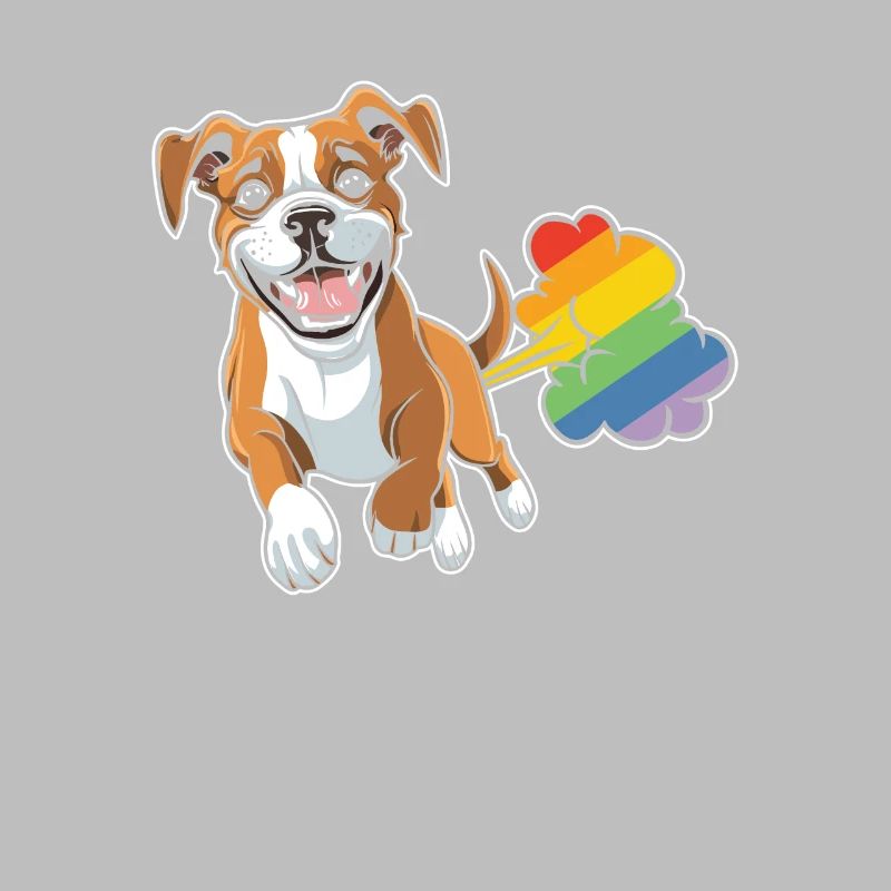 Boxer Hund Deutscher Boxer Regenbogen