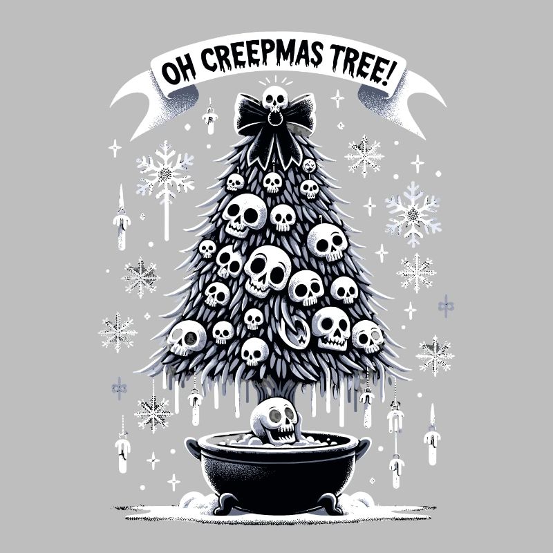 Oh Creepmas Tree Creepy Festive Goth Emo Horror