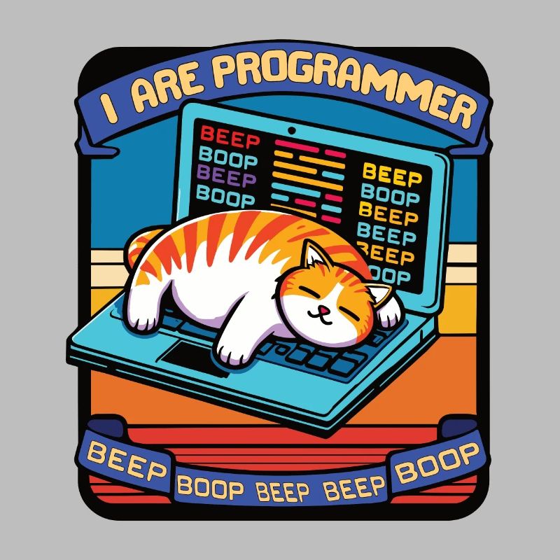 Ich bin Programmierer, fette schlafende Katze