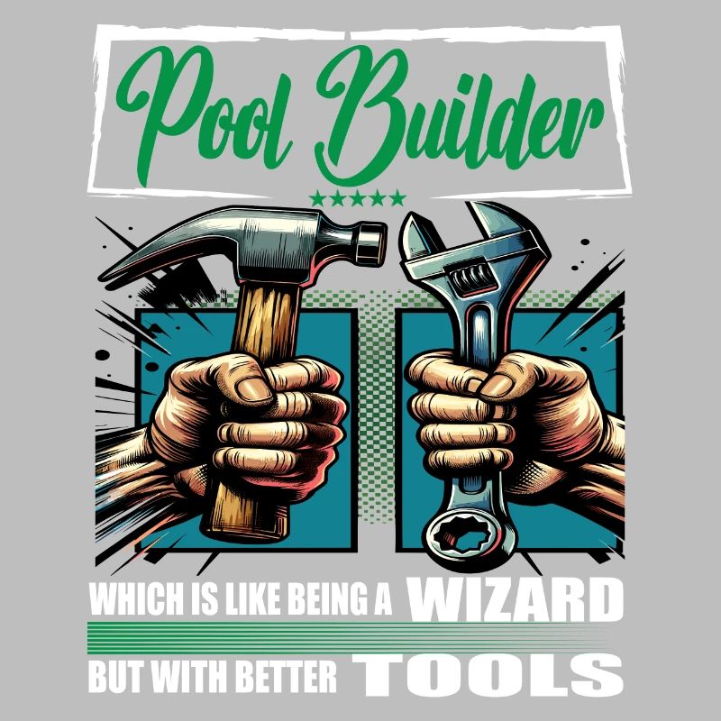 Profession de constructeur de piscine disant ouvrier