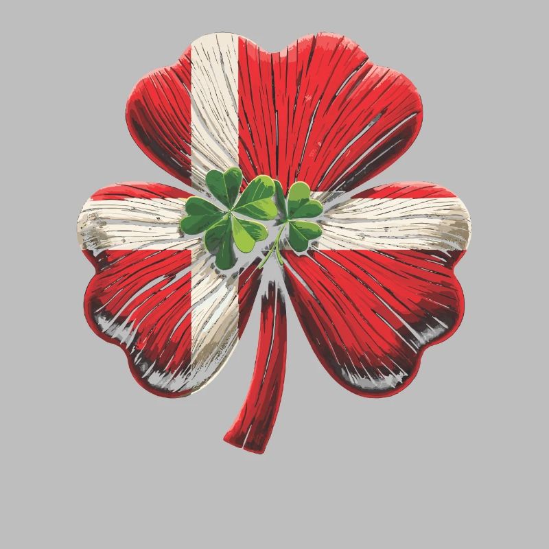 Shamrock Danemark drapeau Saint Patrick St Patricks