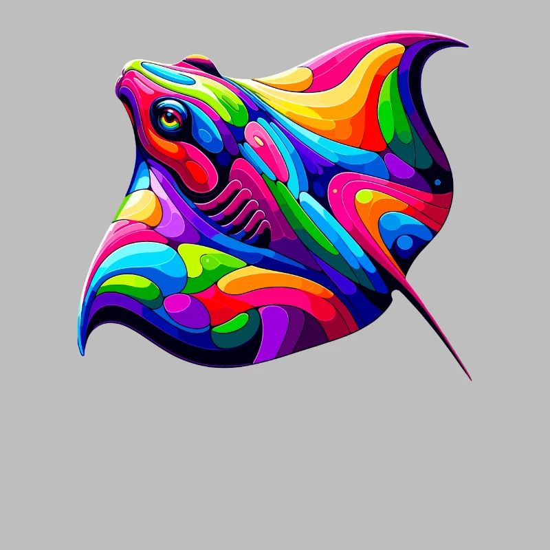Pop Art coloré Stingray Fish Stingrays
