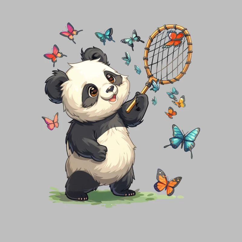Panda Ours Papillons Panda géant japonais