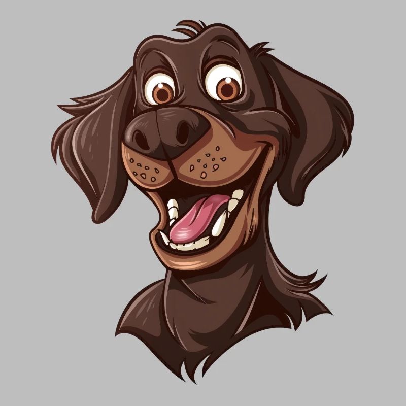 Caniche Pointer | Illustration de dessin animé