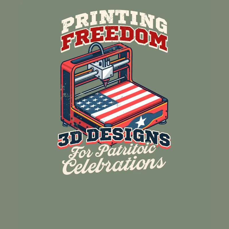Impression 3D patriotique Liberté d’impression Conceptions 3D
