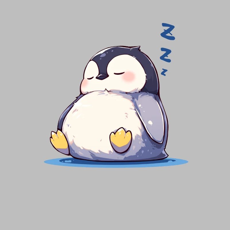 Sleeping Penguin Kawaii Penguin Cute