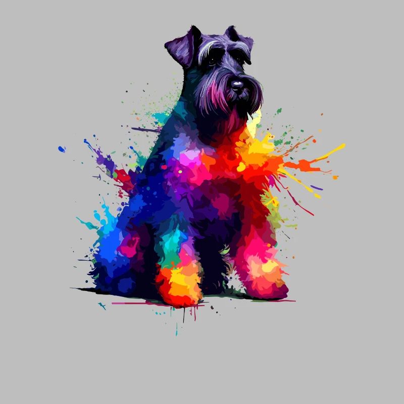 Éclaboussures colorées Schnauzer géant Schnauzers