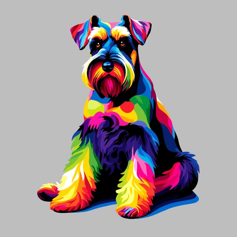 Schnauzer géant coloré Pop Art Schnauzers