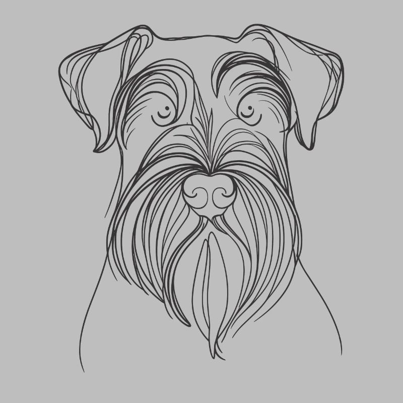 Dessin au trait Schnauzer géant Schnauzers