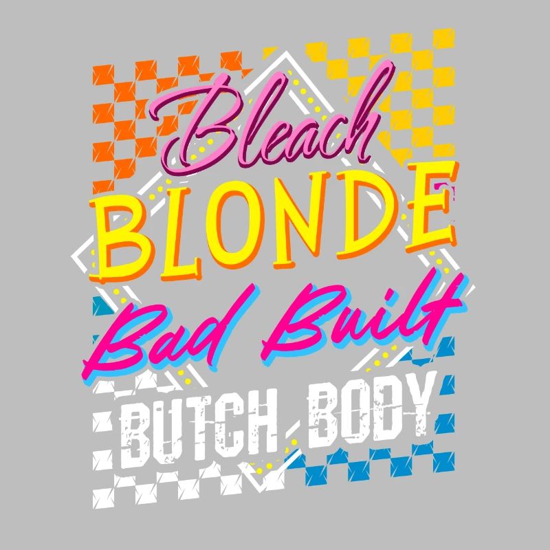 Design rétro : blond de plage, mal construit –