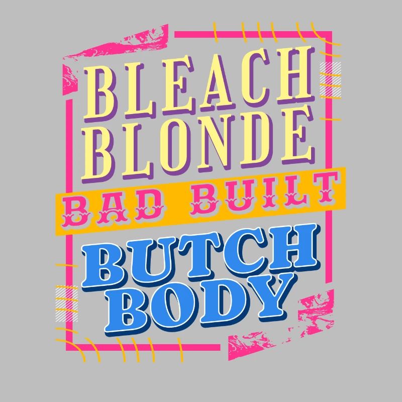 Design rétro : blond de plage, mal construit –