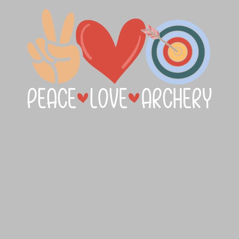 Peace Love Bogenschießen Jagd Compound Bogen Lustig