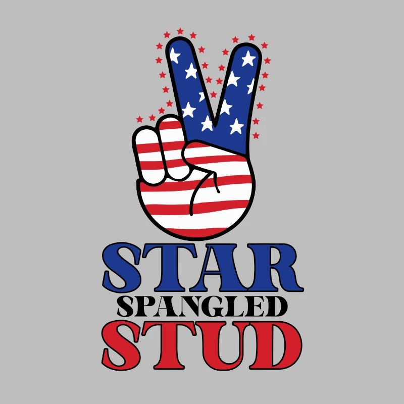 Star Spangled Stud Signe de paix Drapeau des États-Unis