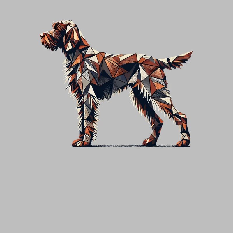Geometric Art German Wirehaired Pointer
