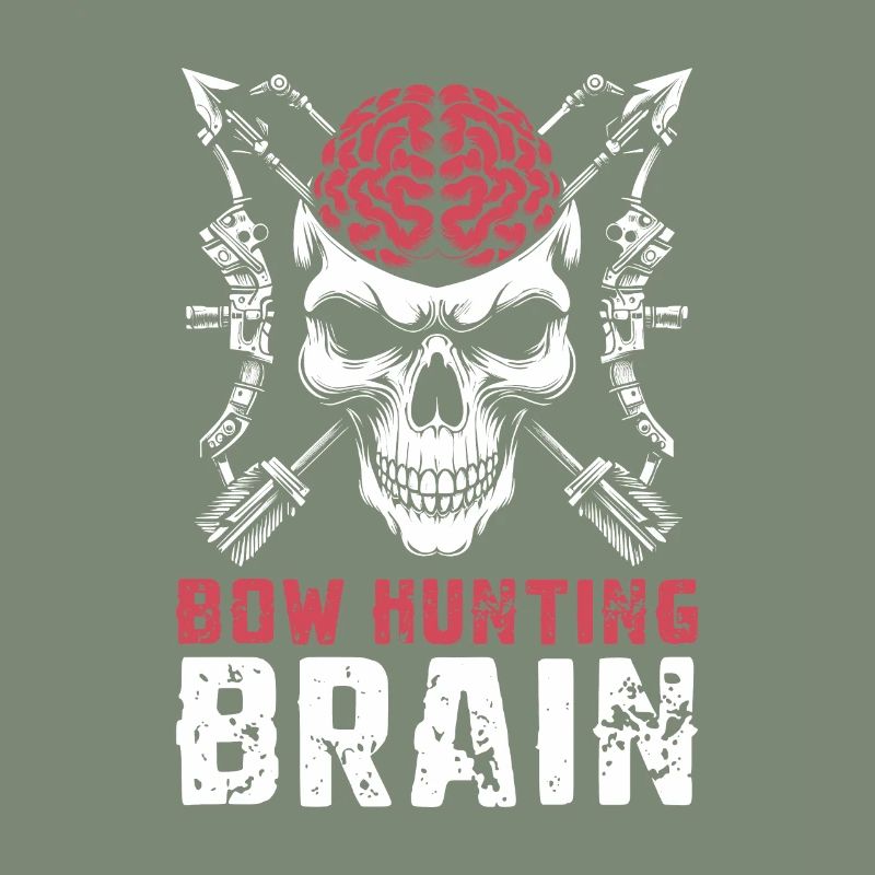 Bogenjagd Bogenjäger Schädel Bow Hunting Brain