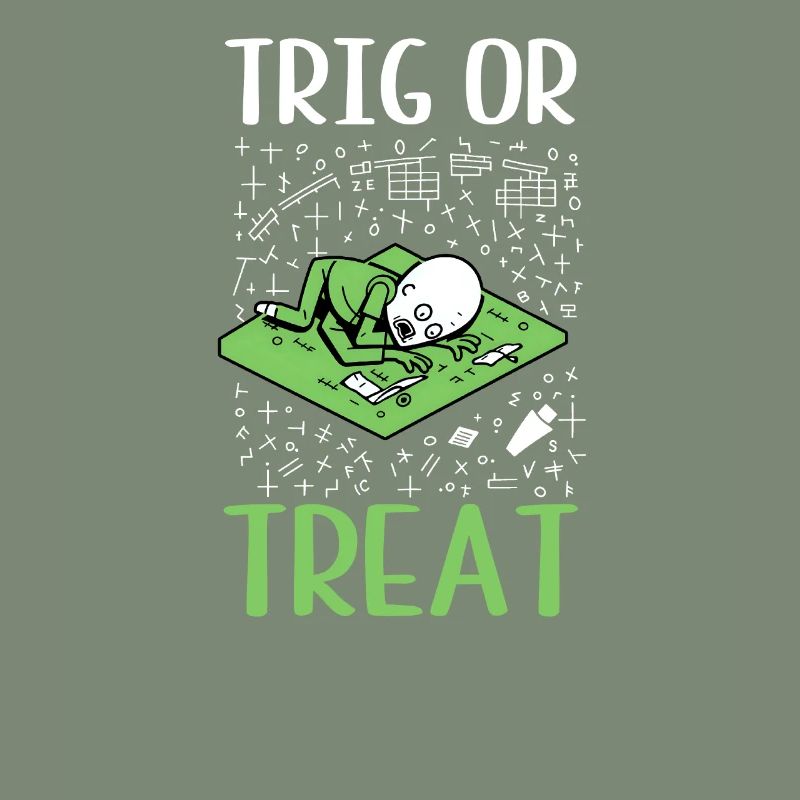 Halloween-Mathelehrer Trig Oder Leckerli Zombie