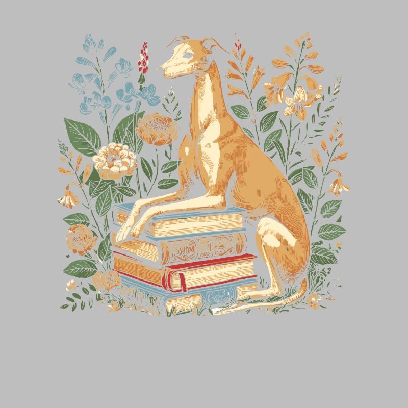 Greyhound Greyhound Flower Book Reader