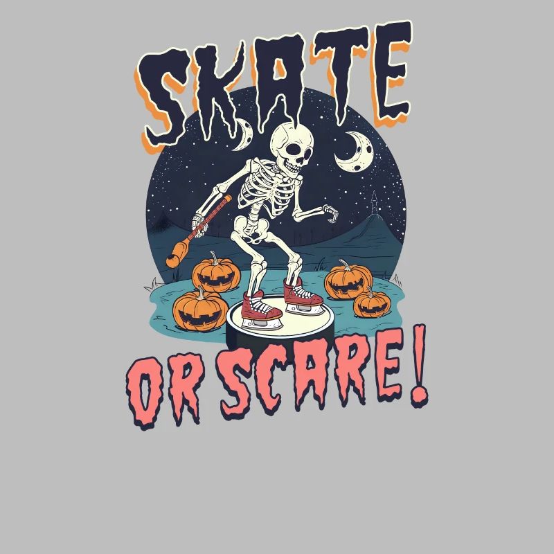 Halloween Eishockey Schlittschuh oder Schrecken!