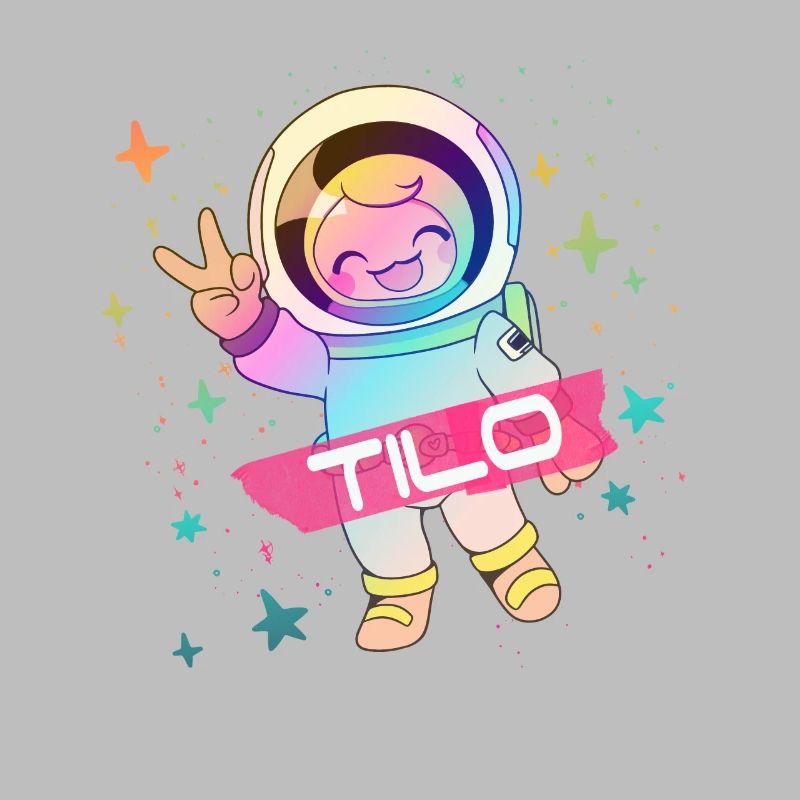 TILO - Beau nom de garçon avec astronaute mignon