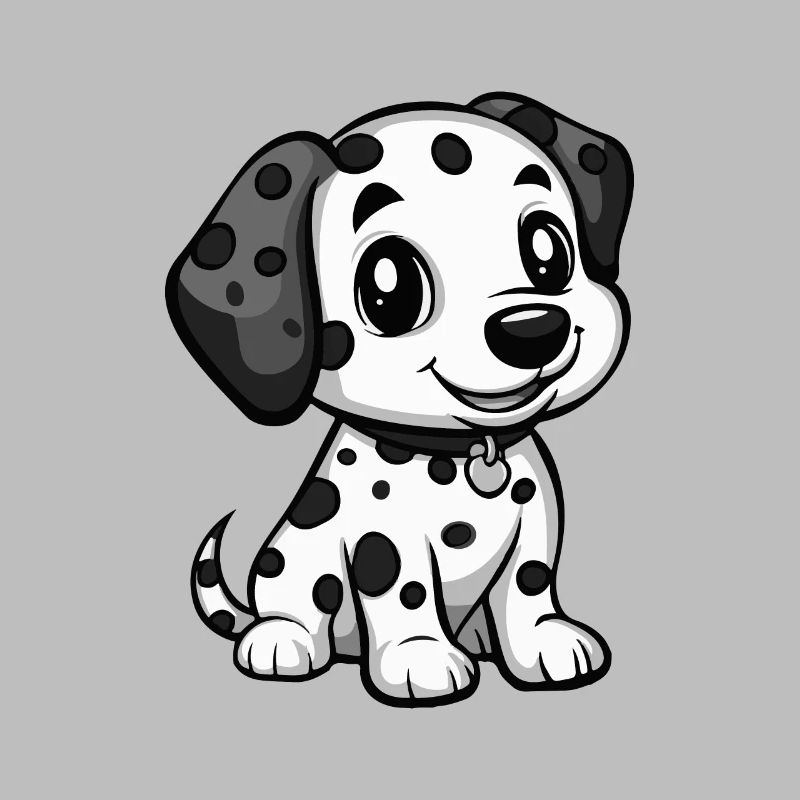 Dalmatien Chien Bande Dessinée Mignon