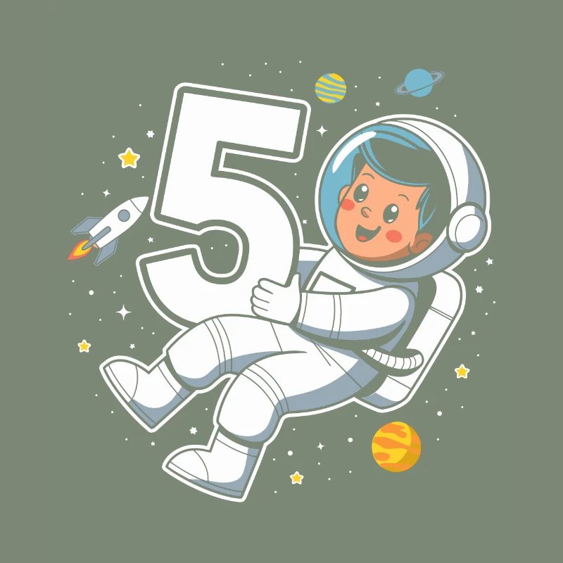 5e anniversaire Astronaute Aventure spatiale pour les garçons