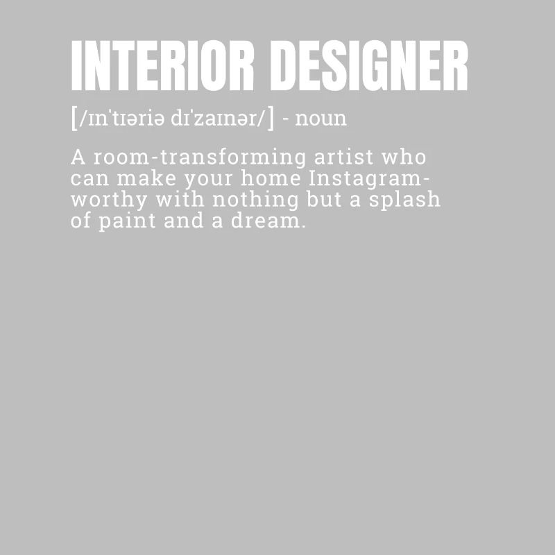 T-shirts créatifs de définition d’architecte d’intérieur