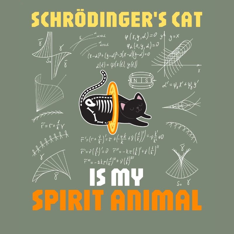 Physics Quantum Nerd Dead + Alive Schrödingers