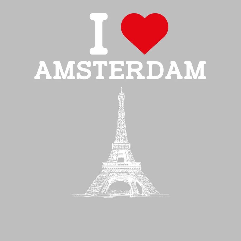 J’aime Amsterdam Pays-Bas Drapeau de la Tour Eiffel
