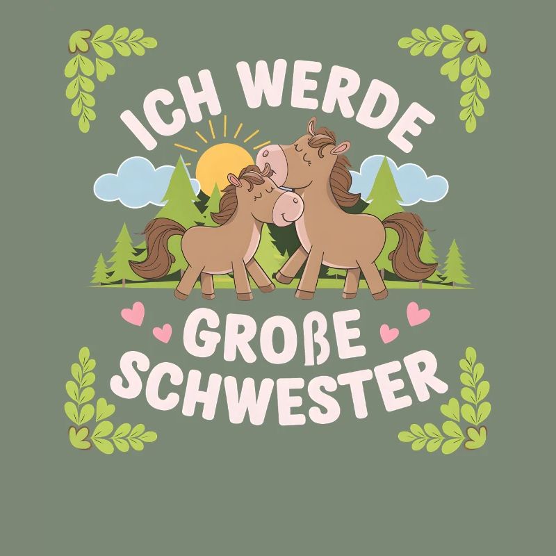 Ich werde eine große Schwester Pferd Pferde