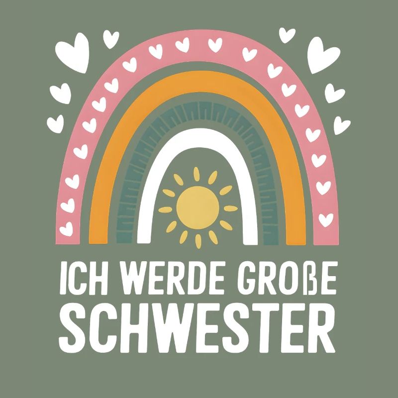 Ich Werde Große Schwester Regenbogen Boho