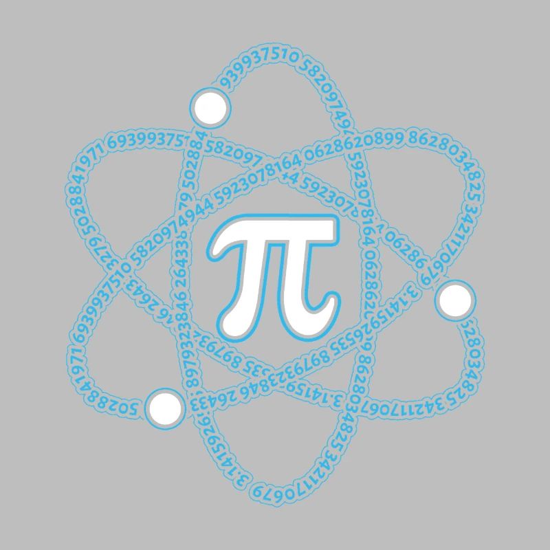Conception de cercles de numéro atomique Pi Tag