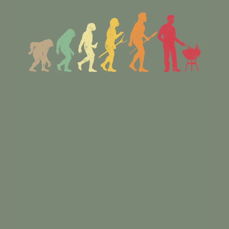 Evolution des BBQ-Grillens Retro-Fleischräucherns