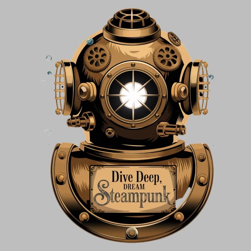 Dive Deep Steampunk Diver Design