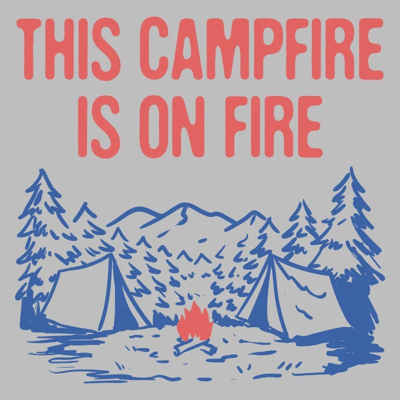 Ce feu de camp est en feu Camping Papa Blagues Camping