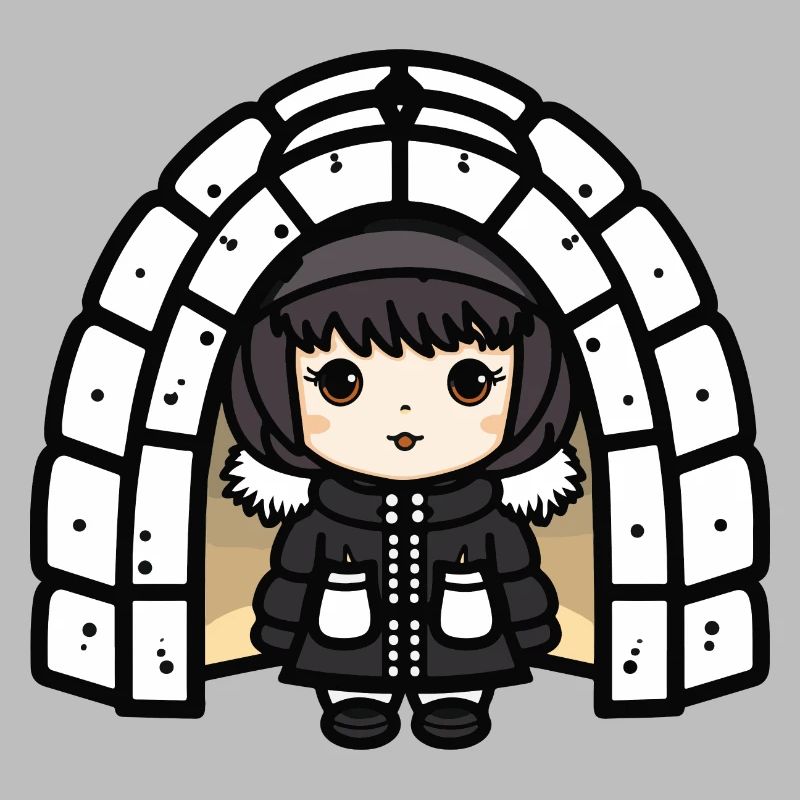 Igloo Eskimo Winter Comic