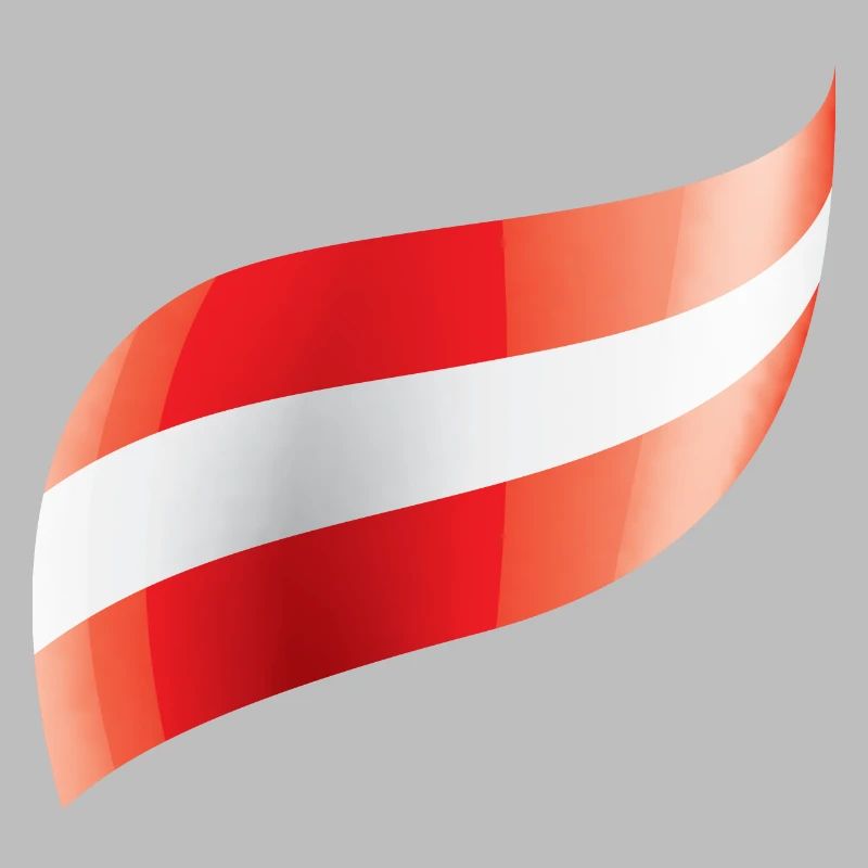 Austrian flag waved